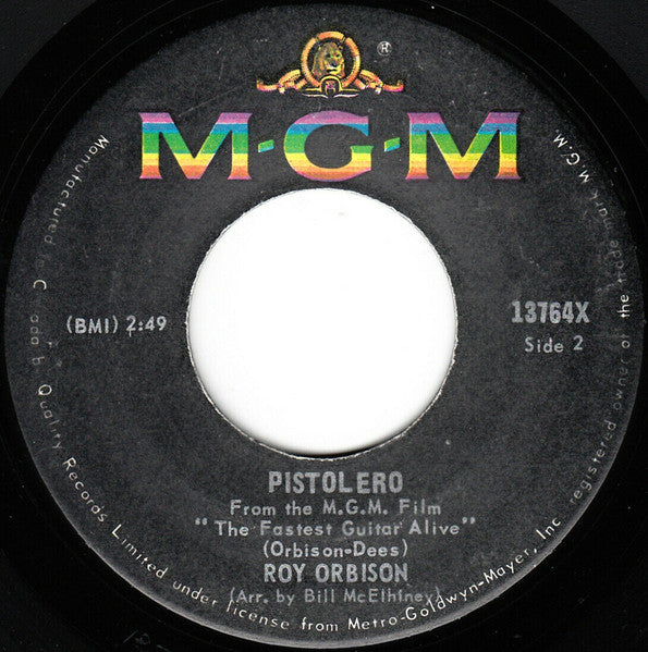 Roy Orbison - Cry Softly Lonely One / Pistolero - 1967