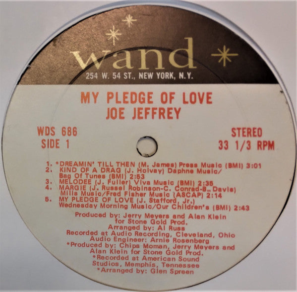 Joe Jeffrey - My Pledge Of Love - 1969