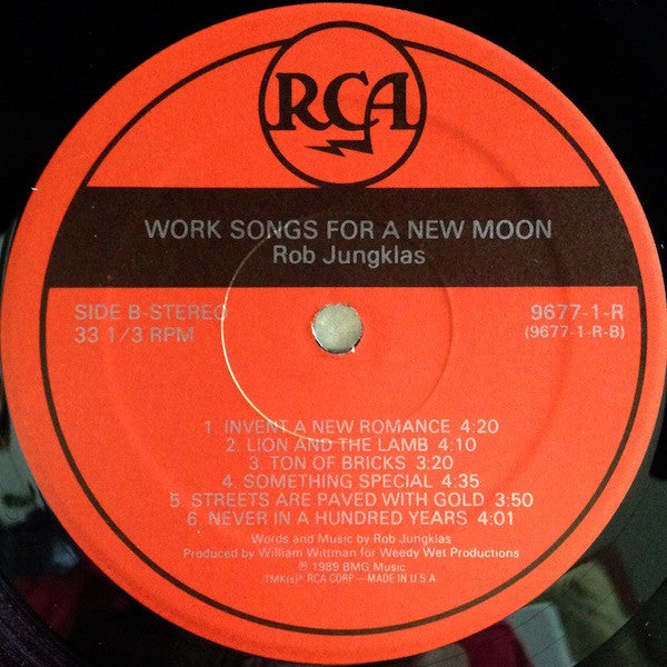 Rob Jungklas - Work Songs For A New Moon Vinyl Record