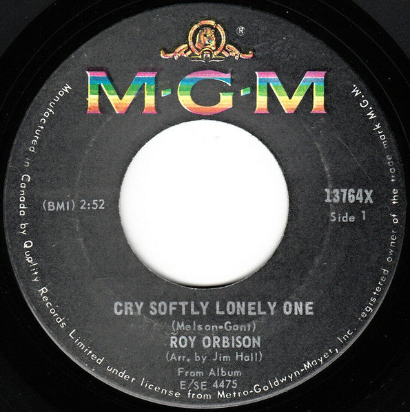 Roy Orbison - Cry Softly Lonely One / Pistolero - 1967