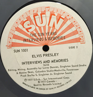 Elvis Presley - Interviews And Memories Of: The Sun Years