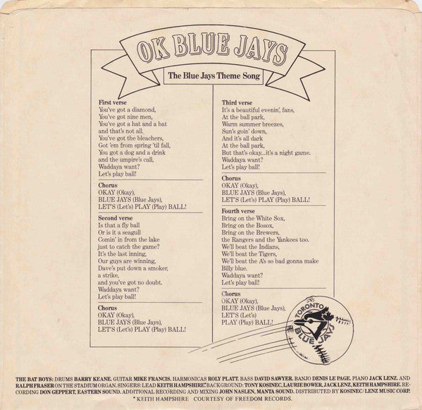 Bat Boys (2), The - OK Blue Jays - 1983