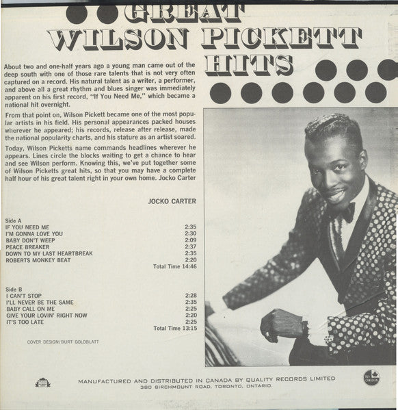 Wilson Pickett - Great Wilson Pickett Hits - 1967