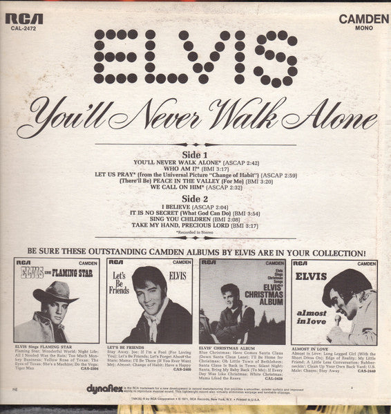Elvis Presley - You'll Never Walk Alone - 1971