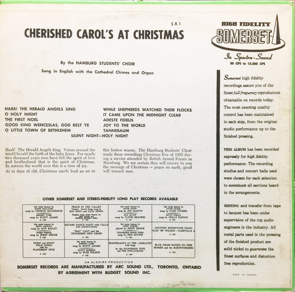 Hamburg Students' Choir, The - Cherished Carols At Christmas -