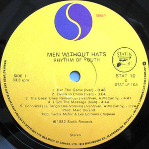 Men Without Hats - Rhythm Of Youth Vinyl Record