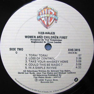 Van Halen - Women And Children First Vinyl Record