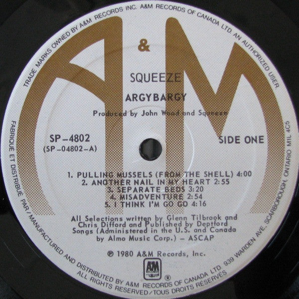 Squeeze - Argybargy - 1980