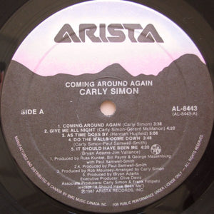 Carly Simon - Coming Around Again - 1987
