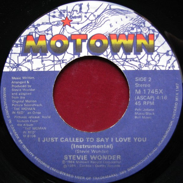 Stevie Wonder - I Just Called To Say I Love You - 1984
