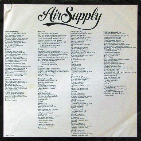 Air Supply - The One That You Love - 1981