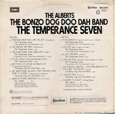 Various - The Alberts, The Bonzo Dog Doo Dah Band and The Temperance Seven - 1973