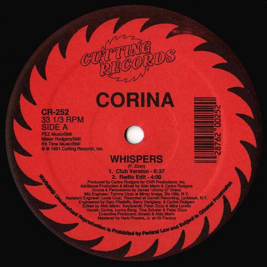 Corina - Whispers Vinyl Record