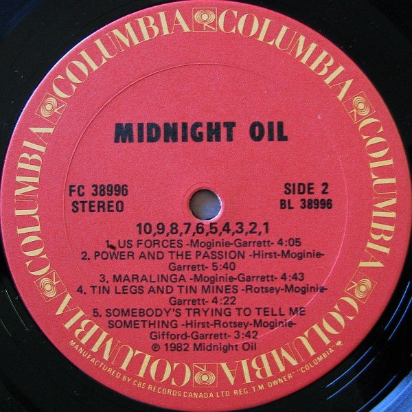 Midnight Oil - 10, 9, 8, 7, 6, 5, 4, 3, 2, 1 - 1983