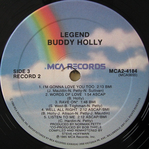 Buddy Holly - Legend - From The Original Master Tapes - 1985