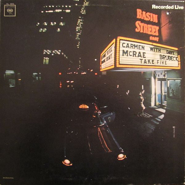 Carmen McRae - Take Five (Recorded Live At Basin Street East) Vinyl Record