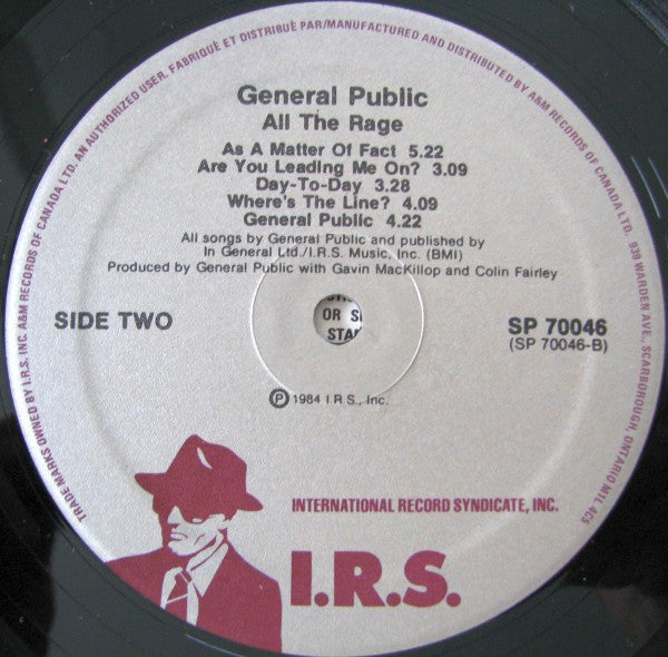 General Public - ...All The Rage - 1984