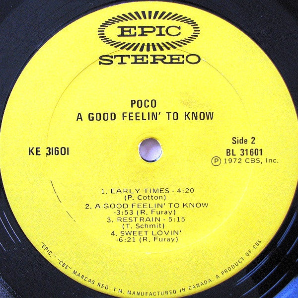 Poco (3) - A Good Feelin' To Know
