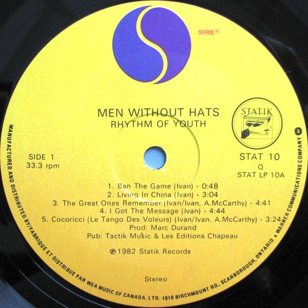 Men Without Hats - Rhythm Of Youth - 1982