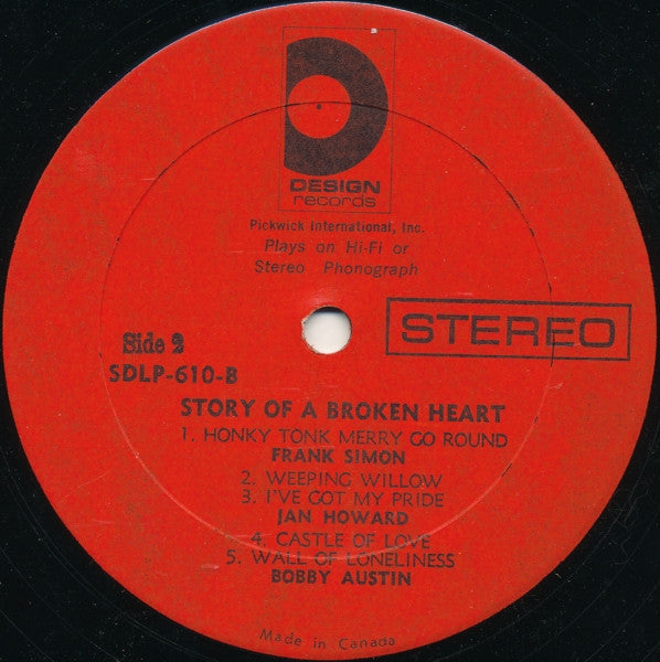 Johnny Cash -  Story Of A Broken Heart Vinyl Record