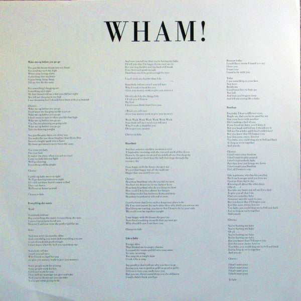 Wham! - Make It Big - 1984