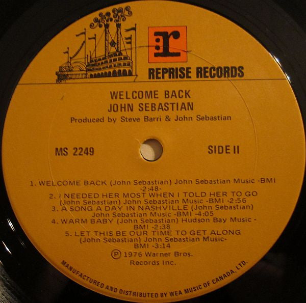 John Sebastian - Welcome Back Vinyl Record