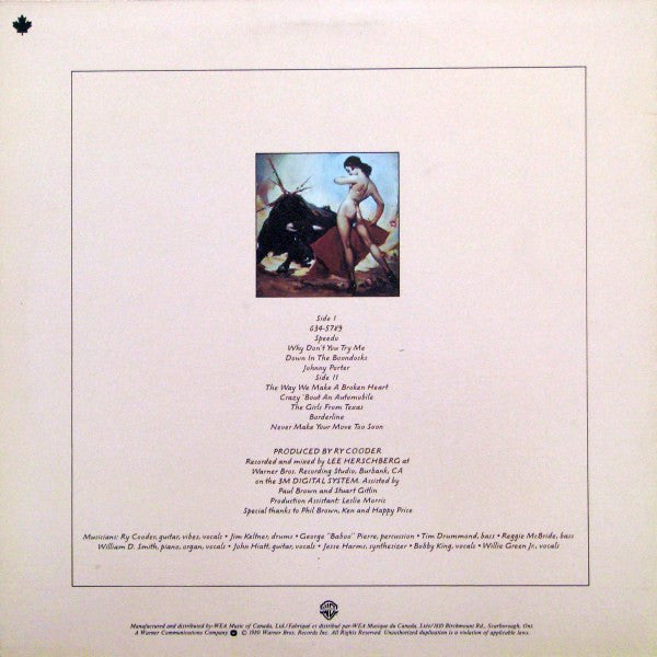 Ry Cooder - Borderline - 1980