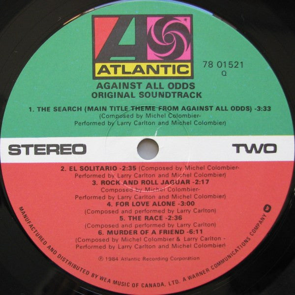 Various - Against All Odds (Music From The Original Motion Picture Soundtrack) - 1984