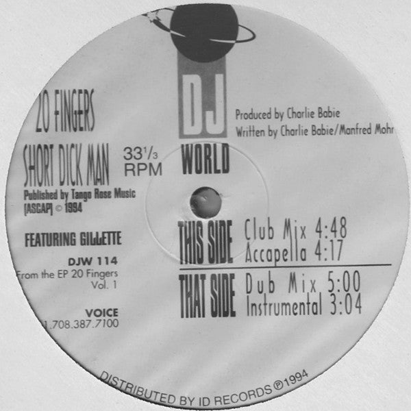 20 Fingers - Short Dick Man