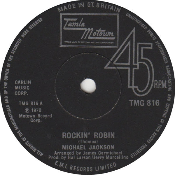 Michael Jackson - Rockin' Robin Vinyl Record