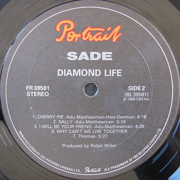 Sade - Diamond Life Vinyl Record