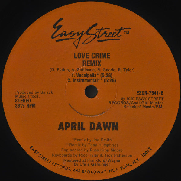 April Dawn - Love Crime (Remix) Vinyl Record