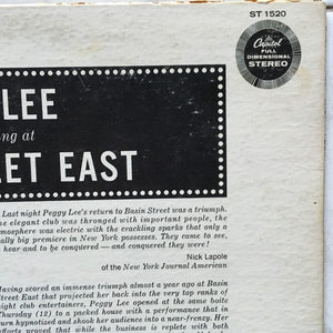 Peggy Lee - Basin Street East Proudly Presents Miss Peggy Lee - 1961