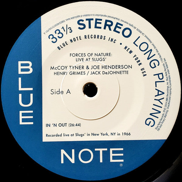 McCoy Tyner,Joe Henderson - ,  Forces Of Nature: Live At Slugs' Vinyl Record