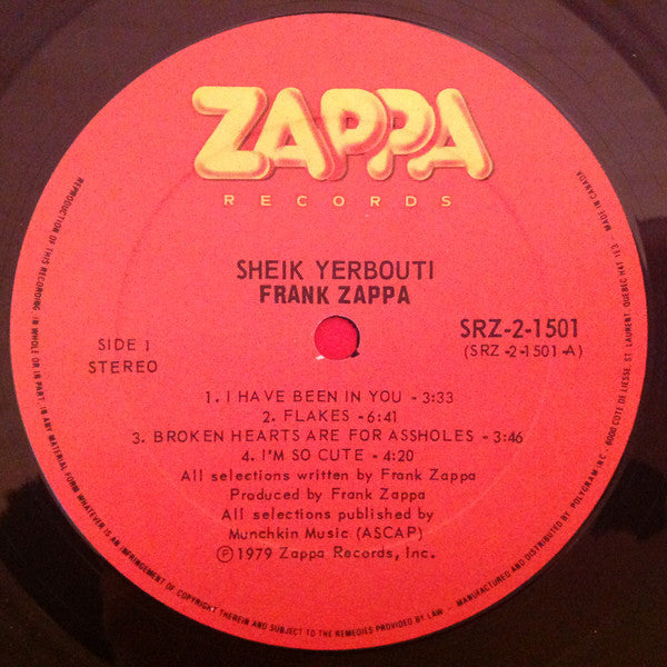 Frank Zappa - Sheik Yerbouti - 1979