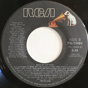 Waylon Jennings - Lucille (You Won't Do Your Daddy's Will) /  Medley Of Hits - 1983