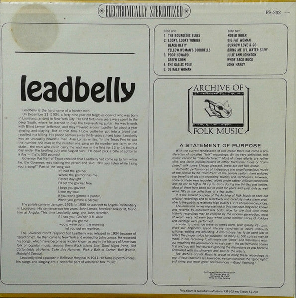 Leadbelly - Leadbelly - 1974