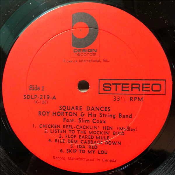 Roy Horton & His String Band Featuring Slim Coxx - Square Dances -