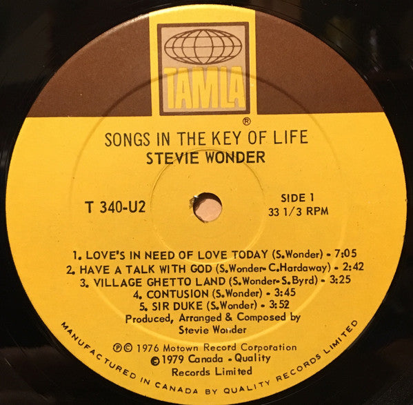 Stevie Wonder - Songs In The Key Of Life Vinyl Record