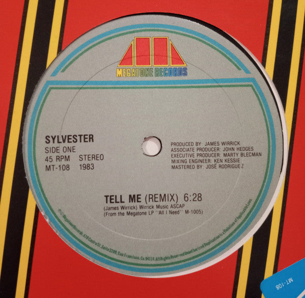 Sylvester - Tell Me (Remix) / All I Need - 1983