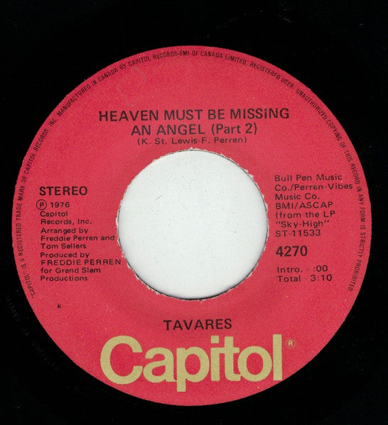 Tavares - Heaven Must Be Missing An Angel