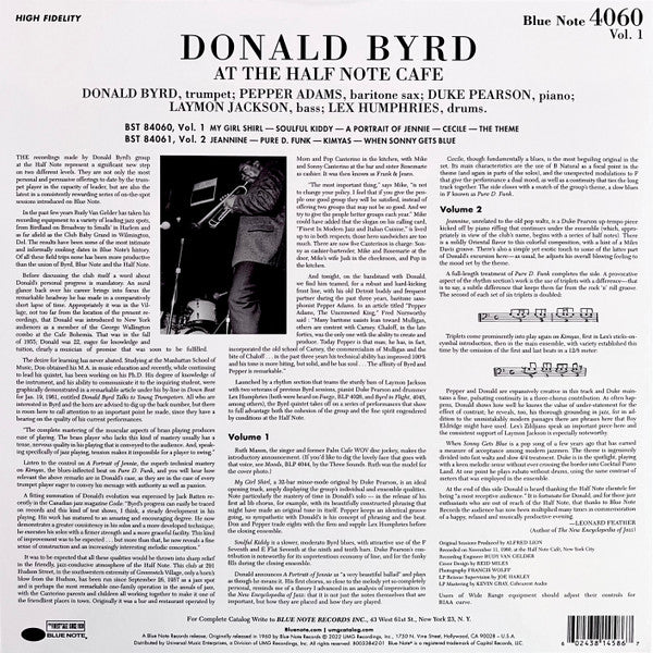 Donald Byrd - At The Half Note Cafe Volume 1 - 2023