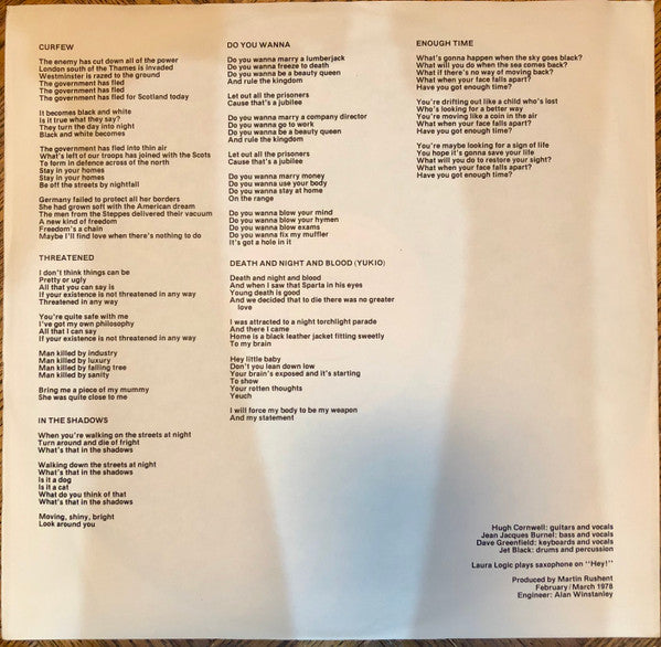 Stranglers, The - Black And White -