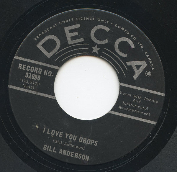 Bill Anderson (2) - I Love You Drops