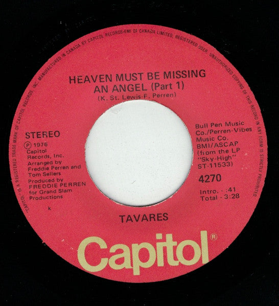 Tavares - Heaven Must Be Missing An Angel