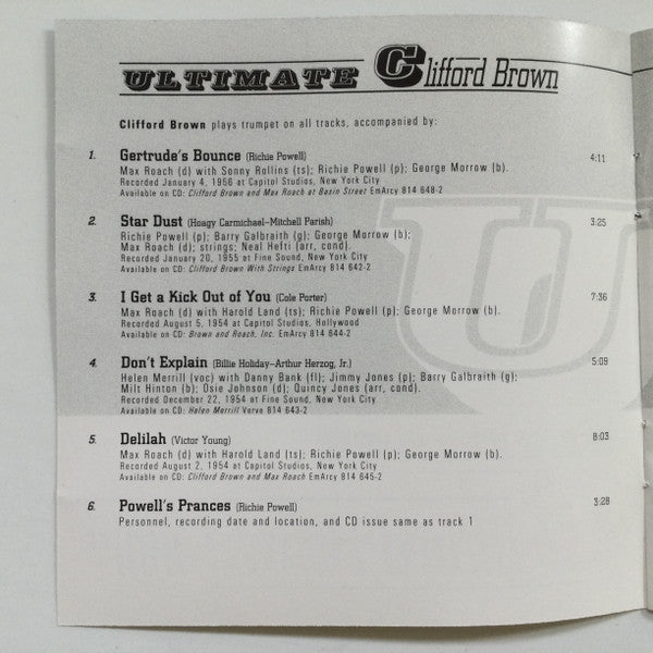 Clifford Brown - Ultimate Clifford Brown (CD) -