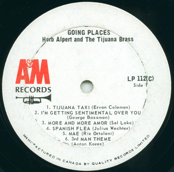 Herb Alpert's Tijuana Brass - !!Going Places!! Vinyl Record