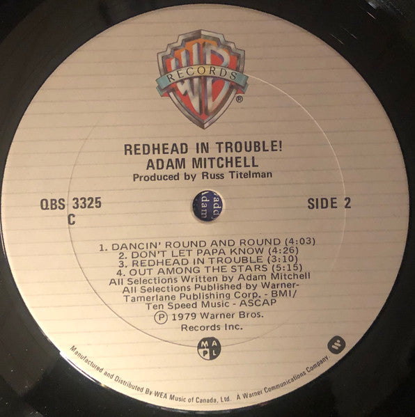 Adam Mitchell - Redhead In Trouble - 1979
