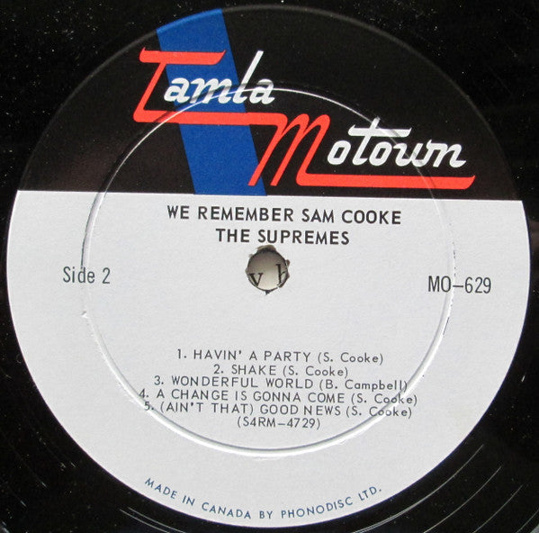 Supremes, The - We Remember Sam Cooke - 1967