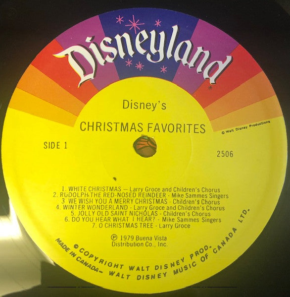 Larry Groce, Mike Sammes Singers And Disneyland Children's Sing-along Chorus, The - Disney's Christmas Favorites -